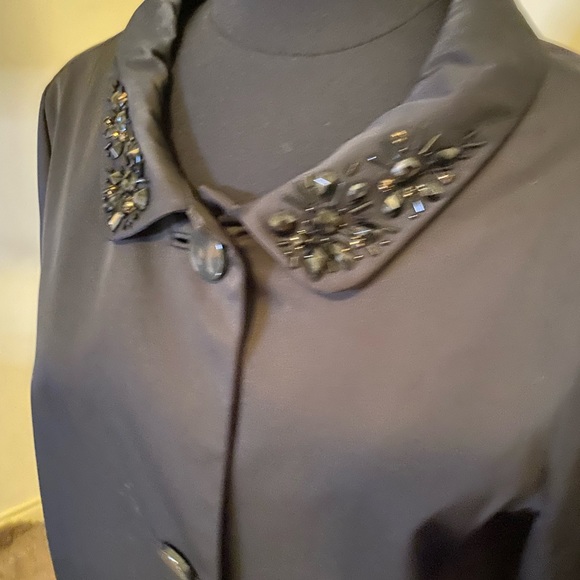 KATE SPADE New York BEADED CRYSTAL COLLAR COAT - Picture 10 of 14